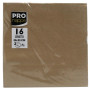 16 Serviettes OUATE 33x33cm Or