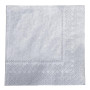 16 Serviettes OUATE 33x33cm Argent