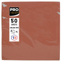 50 Serv.OUATE micro-gauf.20X20 Terracotta