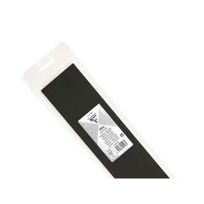 Rouleau de papier crépon 75% 2,50x0,50m noir