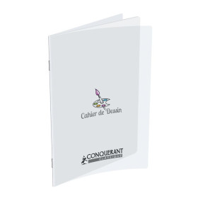 CAHIER DE DESSIN CONQUERANT CLASSIQUE AGRAFE 240x320 48P 120G UNI POLYPRO