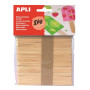 SACH 50 BATONS BOIS NATUREL 115X10MM