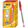 50 Bics stylo bille cristal rouge    12963