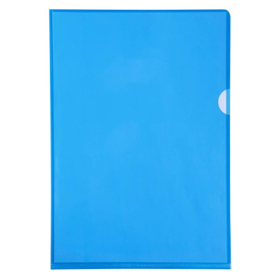SACH 10 POCHETTES COINS PVC BLEU