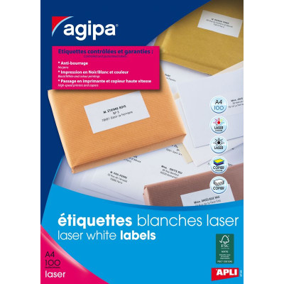 Boite 2400 Etiquettes LASER  MTEL  63.5X33.9