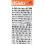 Lettres transfert noires 6mm - 1FeuilleOB