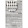 Lettres transfert noires 6mm - 1FeuilleOB