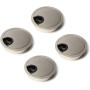 Passe Câbles Fil Rond Ø60mm pour Encastrer Argent Métal Brossé
