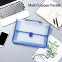 Porte Document Transparente Polypropylène A4 a souflet 33 x 24 x 5,5cm coul ass