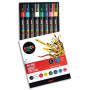 Uniball Posca Pochette 8 marqueurs peinture à eau, encre pigmentation assortie,