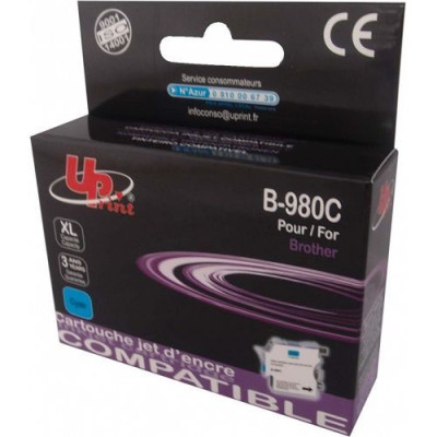 Cartouche UP  LC980 / 1100 pour Brother 12 ML / 1100 pages Cyan