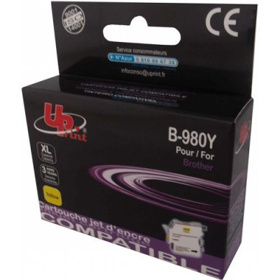 Cartouche UP  LC980 / 1100 pour Brother 12 ML / 600 pages Yellow