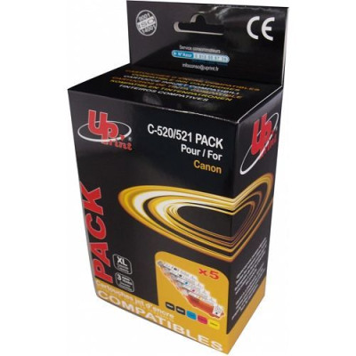 Pack  UP 5 cartouches PGI520 / CLI521 pour Canon 2BK+C+M+Y