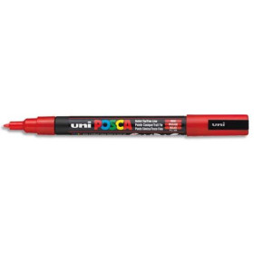 Uniball Posca trait fin 0.9 - 1.3mm pointe conique PC3M rouge