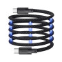 ESSAGER - Cordon aspiration magnetique USB-C vers USB-C 100W - 0,5m