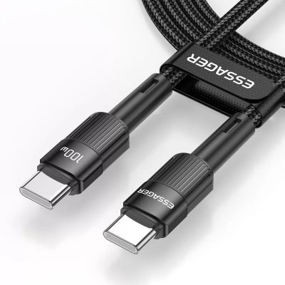 ESSAGER Cordon USB-C vers USB-C 100W - 3,0m