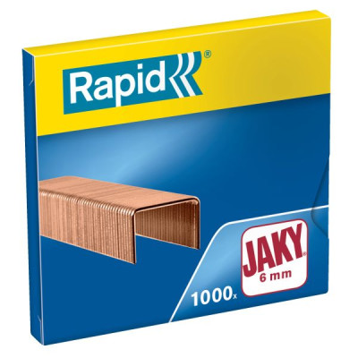 Agrafes, Rapid JAKY 6mm, Cuivre, Boite presentoir de 20x1000