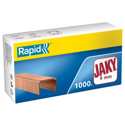 Agrafes, Rapid JAKY 8mm, Cuivre, Boite de 1000