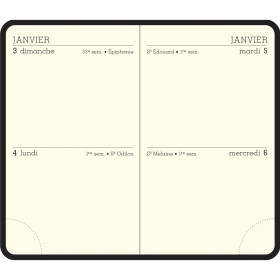 EXACOMPTA Recharge pour agenda de poche MINI 10, 2026 2 jours par page, 105 x 65