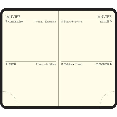 EXACOMPTA Recharge pour agenda de poche MINI 10, 2026 2 jours par page, 105 x 65