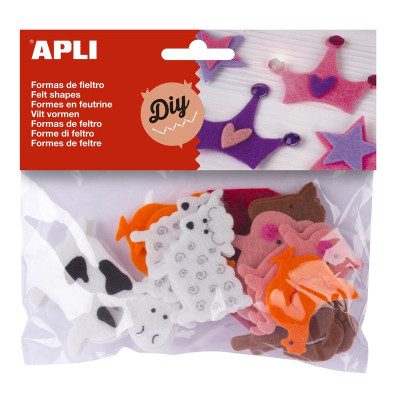Sach feutrine animaux 18u