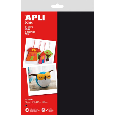 Sach feutrine a4 10f noir