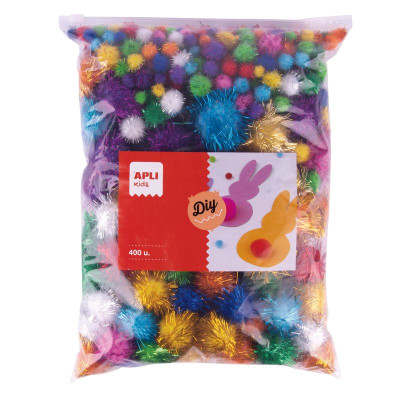 S. pompons brillant coul ass 400u