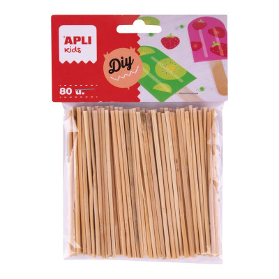 Sach 80 batonnets bois mini 100x5mm    ob