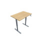 Bureau reglable hauteur axel rect. l120xp80 cm- ep25 mm ri - structure z4 - syst