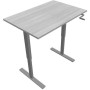 Bureau reglable hauteur axel rect. l120xp80 cm- ep25 mm ri - structure sg - syst