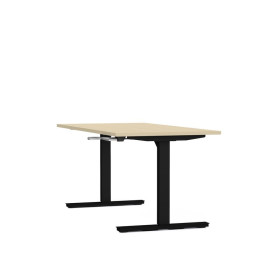 Bureau reglable hauteur axel rect. l160xp80 cm- ep25 mm ma - structure sg - syst