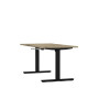 Bureau reglable hauteur axel rect. l160xp80 cm- ep25 mm  - structure  - syst.man