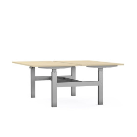 Bureaux bench axel rect. l140xp80 cm - ep25 mm ma - structure z4 - syst.motorise
