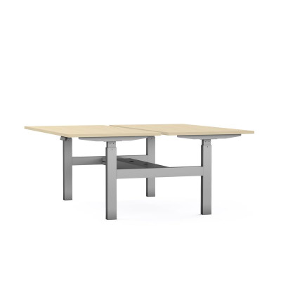 Bureaux bench axel rect. l140xp80 cm - ep25 mm ma - structure z4 - syst.motorise