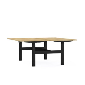 Bureaux bench axel rect. l140xp80 cm - ep25 mm ri - structure sg - syst.motorise