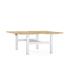 Bureaux bench axel rect. l140xp80 cm - ep25 mm ri - structure so - syst.motorise