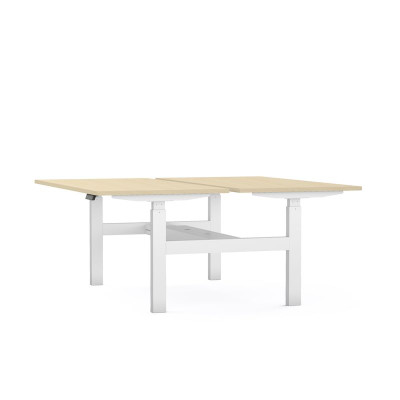 Bureaux bench axel rect. l160xp80 cm - ep25 mm ma - structure so - syst.motorise