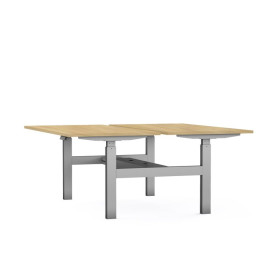 Bureaux bench axel rect. l140xp80 cm - ep25 mm ri - structure z4 - syst.motorise