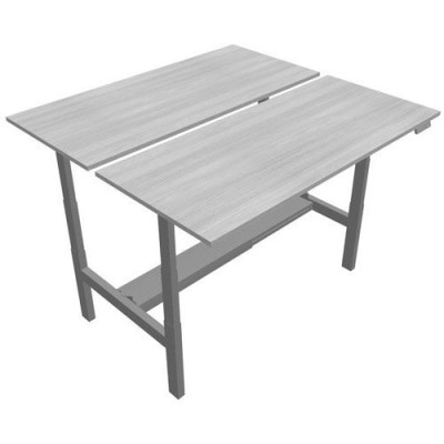 Bureaux bench axel rect. l180xp80 cm - ep25 mm ma - structure sg - syst.motorise