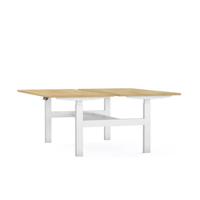 Bureaux bench axel rect. l160xp80 cm - ep25 mm ri - structure so - syst.motorise