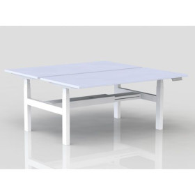 Bureaux bench axel rect. l180xp80 cm - ep25 mm mg - structure so - syst.motorise