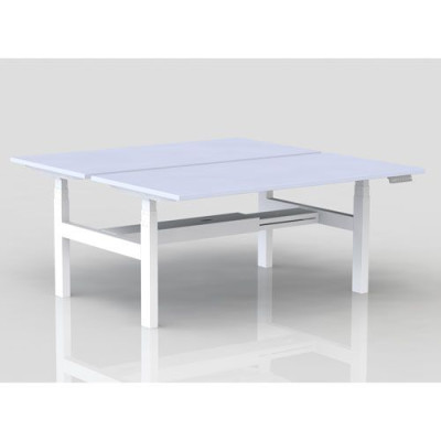 Bureaux bench axel rect. l180xp80 cm - ep25 mm mg - structure so - syst.motorise