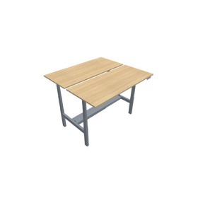 Bureaux bench axel rect. l180xp80 cm - ep25 mm ri - structure z4 - syst.motorise