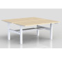 Bureaux bench axel rect. l180xp80 cm - ep25 mm ri - structure so - syst.motorise