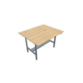Bureaux bench axel rect. l200xp80 cm - ep25 mm ri - structure z4 - syst.motorise