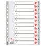 Intercalaire PP, A4, 12 touches Esselte, Gris