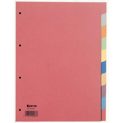 Intercalaire 10 feuilles A4 pastels (5)