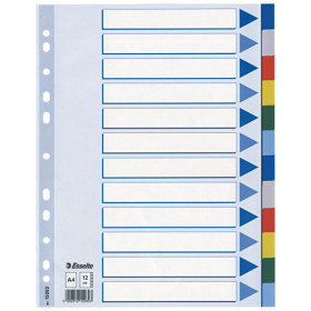 Intercalaire A4 PP, 12 touches Esselte, Multicolore