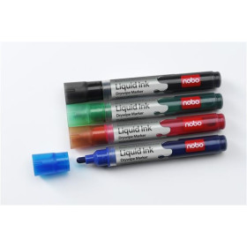 Marqueurs pour tableaux Blancs Liquid Ink, pointe ogive, Assortis, Boite de 6, A
