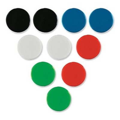 Aimants ronds en plastique 38 mm pour tableau blanc Nobo, Lot de 4, Bleu